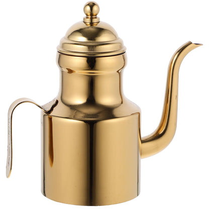 1pcs Olive Oil Dispensers Bottle: Stainless Steel Large Oil Storage Container Metal Grease Container Kitchen Grease Pot Great for Kitchen Cooking BBQ(11OZ)