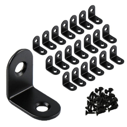 20 Pack 1 Inch Small L Brackets for Wood - Perfect 90° Angle Tiny Bracket