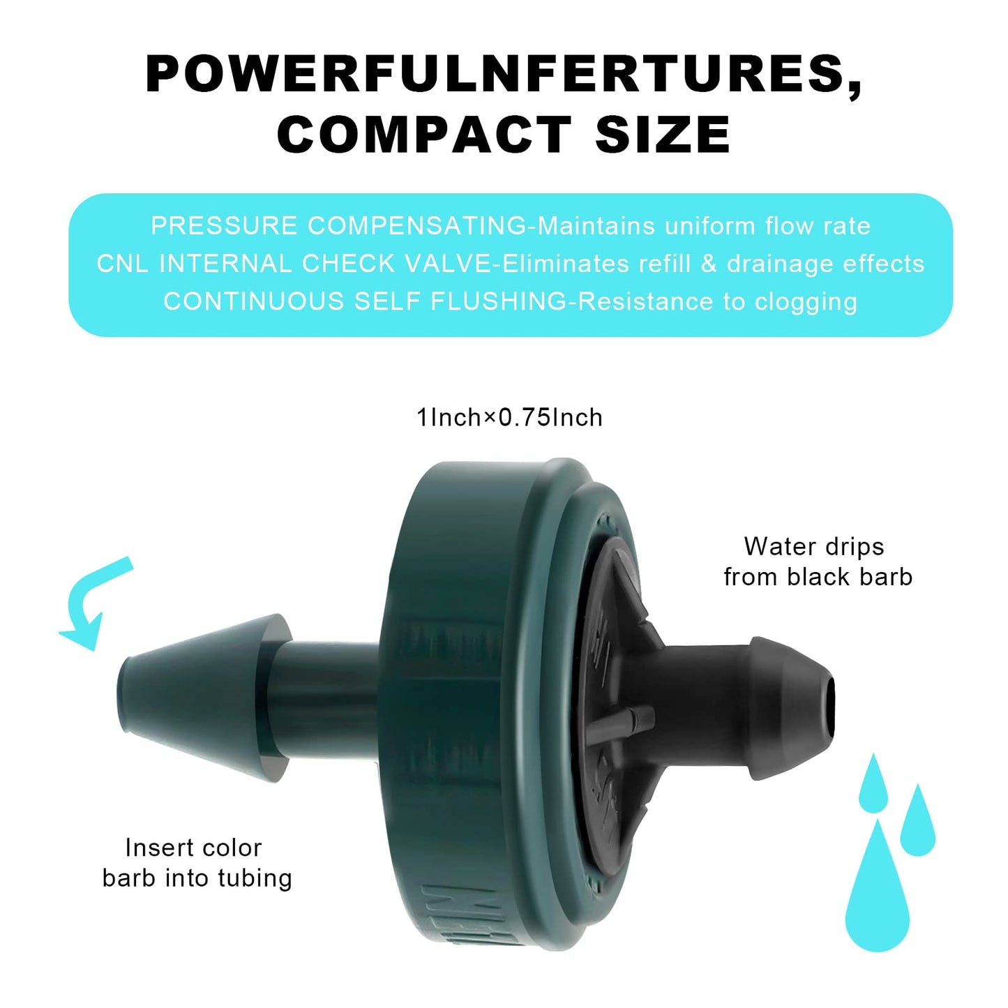 DripGrows Netafim 2 GPH Woodpecker Jr Pressure Compensating Drip Emitters (250)