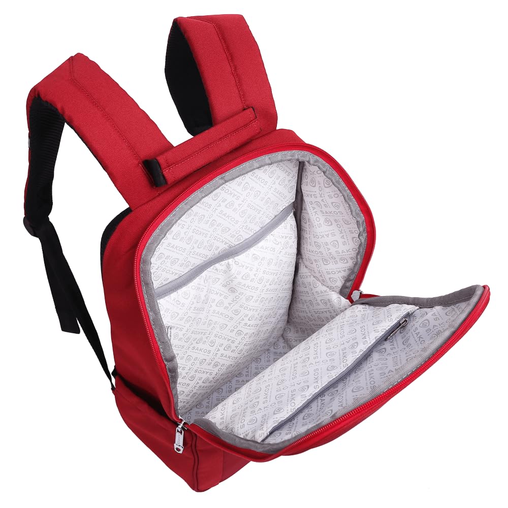 SAKOS Frontier 14 inch Laptop Backpack, Professional Travel Backpack Carry on Flight - TSA Approved, Water Repellent Laptop Backpack for Men & Women, College Backpack with Laptop Compartment - Red