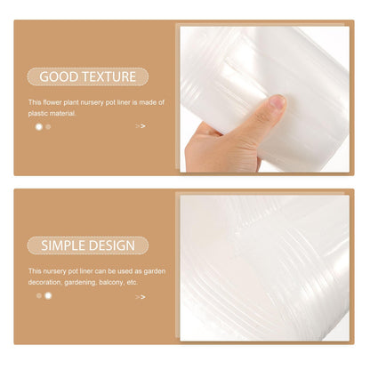 Yardenfun Clear Plastic Plant Pot Liners with Drainage Holes 6.10X5.70X4.52 Inches Set of 10 Nursery Pot Inserts for Garden Balcony Home Planting