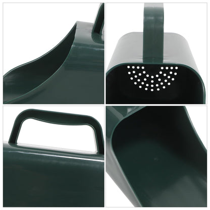 GAROZATION Multifunctional Garden Soil Scoop Shovel for Planting and Bonsai Portable Hand Soil Scooper with Large Military Green Plastic Bucket Suitable for Potting