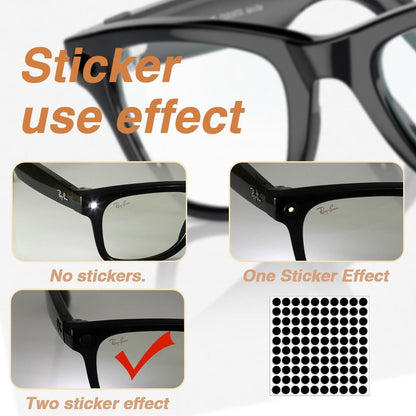 100pcs LED Light Blocking Stickers for Ray-Ban Meta Wayfarer/Skyler/Headliner Accessories and RayNeo V3, Blackout Stickers Light Dimming Sticker for Smart Glasses (for Ray-Ban Meta)