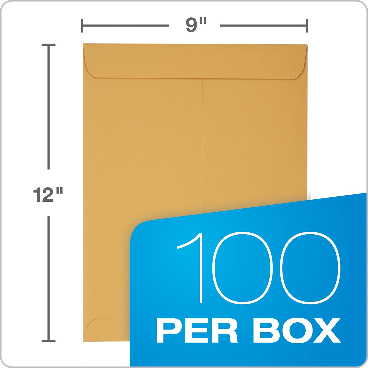 Quality Park 9 x 12 Catalog Envelopes, 100 Pack, Document Envelopes with Self Seal Closure, Heavyweight 28 lb Paper, Self Sealing Envelope for Mailing, Filing and Organizing, Brown Kraft