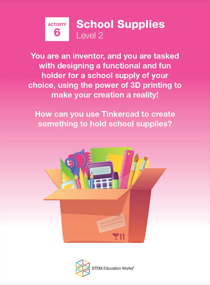 3D Printing Activity Cards - 15 STEM Activities for Kids and Adults
