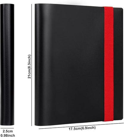 GEAoffice Card Binder 4 Pocket - Small Trading Card Collection Album Folder - 160 Side Loading Pocket Binder for TCG, MTG, Sports&Game Cards - Gifts for Card Collector Boys (Black)