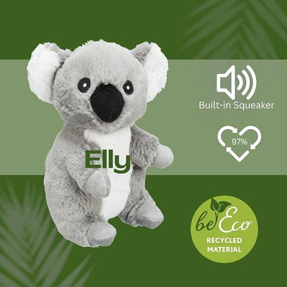Be Eco Elly the Koala Plush Dog Toy for All Dogs, 8.5" Fun and Cuddly Squeaky Dog Toy, 97% Recycle Material