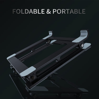 VIGLT Laptop Stand for Desk, Adjustable Laptop Stand Holder Portable Laptop Riser with Multi-Angle Height Adjustable Computer Stand for MacBook Air/Pro and More Notebooks 10-17.3"-Black