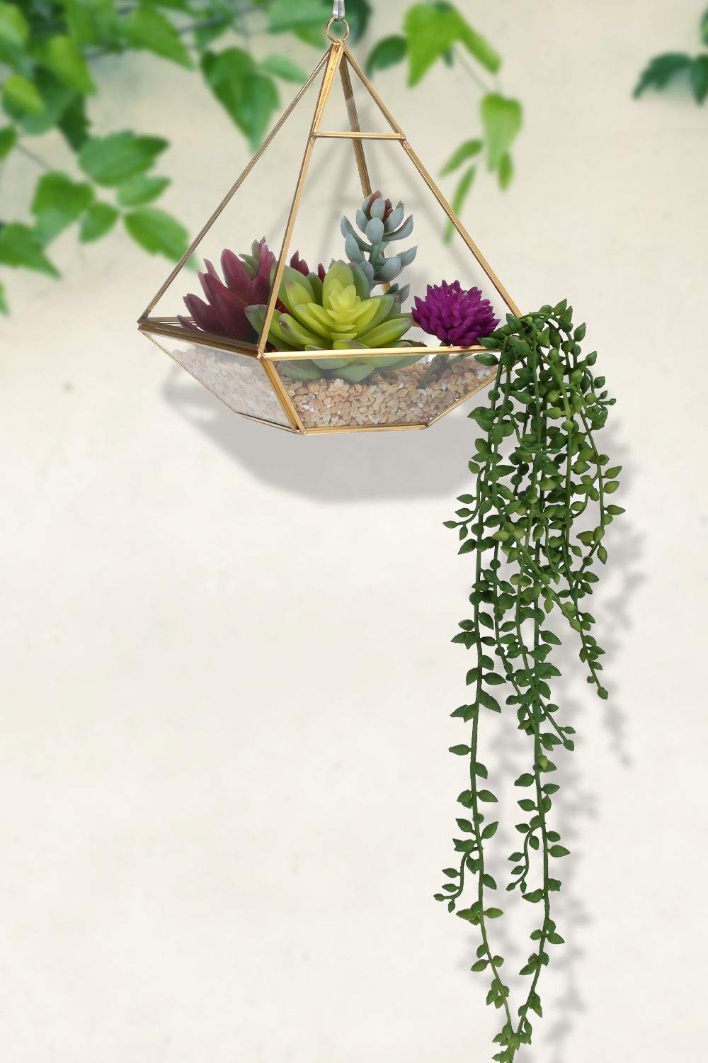 Meneco Artificial Hanging Succulent Plants – 2 Pack String of Pearls Plant Artificial Hanging Plants Unpotted Fake Plants for Bedroom Aesthetic (Small)