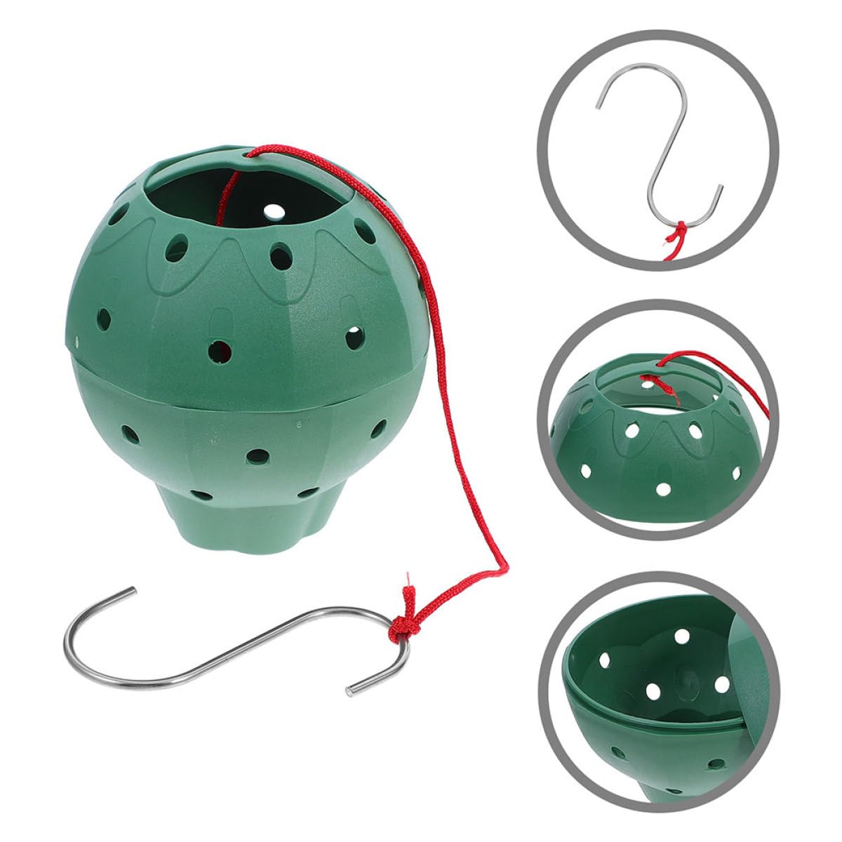 Outanaya 5pcs Multi-Opening Strawberry Flower Pot Hanging Planter Plastic Seedling Nursery Pots with Drainage for Indoor Outdoor Garden Patio Planting
