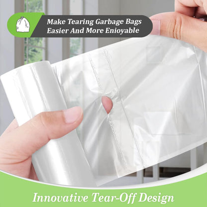 3 Gallon 170 Counts Small Trash Bags 3 Gallon 3.1 Gallon 3.2 Gallon fit 10 liter Garbage Bags by Teivio, Waste Basket Bags,Bathroom Trash Can Bin Liners, Plastic Bags for home office kitchen, Clear