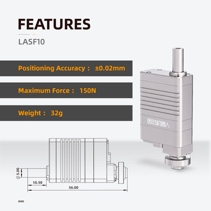 High Precision Micro Linear Servo Actuator with Force Control Sensor,Stroke 10mm,Force 7lbs(31.5N), Speed 62mm/s | for Robotics,Industrial Automation,Medical and Healthcare Equipment|LASF10-104D