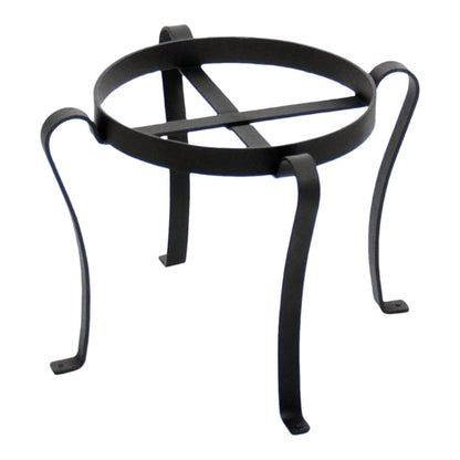 Oakestry Patio Flowerpot Stand 12-Inch Black Metal Plant Holder Indoor Outdoor Planter Riser for Garden Balcony Deck Floor Display Heavy Duty Stable Base Decorative Compact Home Patio Use