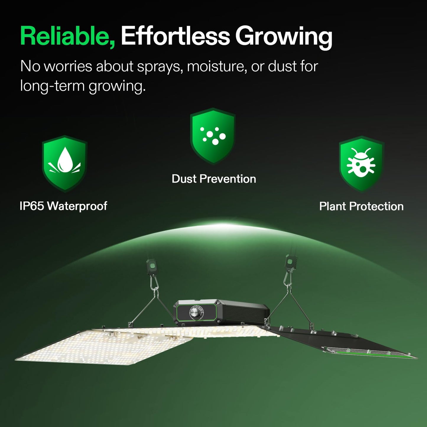 VIVOSUN LumaLight 400W LED Grow Light, Full Spectrum Plant Light, Smart Dimmable & High PPFD for Indoor Plants Seedling Vegetables Bloom, Fits 4×4/5×5 Grow Tents