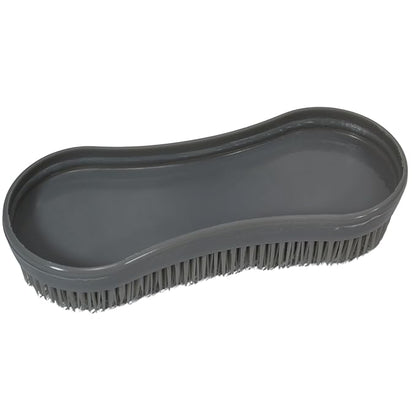 Intrepid International Magic Horse Brush Horse Grooming Kit w/Durable Plastic Britsles, Horse Brushes for Grooming, Grey