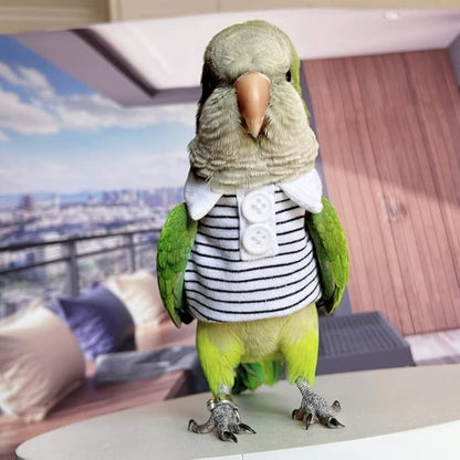 Bird Costume Bird Diaper Flight Suit Bird Summer Clothes Cosplay Photo Prop for Parrots Lovebird Parakeet Cockatiel Small Animals Apparel (with Diaper,Alexandrine)