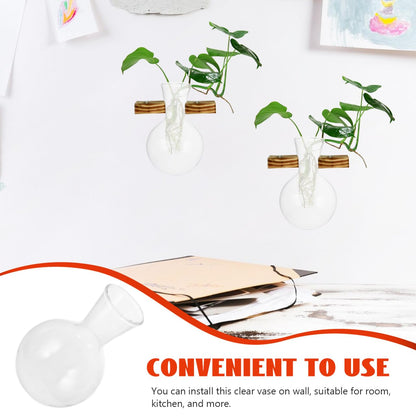 VOSAREA 3pcs Plant Propagation Station Vase Glass Plant Terrarium Hydroponic Vase Air Planter Bulb Succulent Pot Micro Landscape Vessel Desktop Decoration