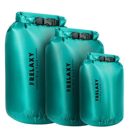 Frelaxy Waterproof Dry Bag 2 Pack/3 Pack, Lightweight Portable Dry Bags, 5L & 15L & 25L Durable Dry Sack Set Keep Gear Dry for Hiking, Camping, Boating, Backpacking, Kayaking (3 Pack - Turquoise)