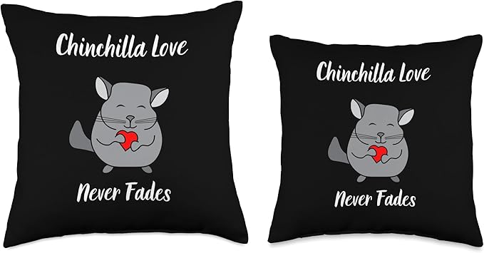 Funny Chinchillas Cage Toys Accessories Dust Bath Chinchilla Pet Love Never Fades Animal Lovers Chew Hay Crew Throw Pillow, 18x18, Multicolor