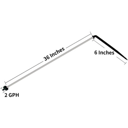 Netafim Automatic Irrigation 36-in Dripper Stake Assembly, 2 GPH, Bundle of 25 (White)