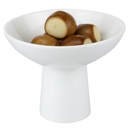EIKS Ceramic Dessert Bowls for Serving & Displaying Ice Cream Fruit Pudding Trifle Nuts Small Snacks (High Foot)