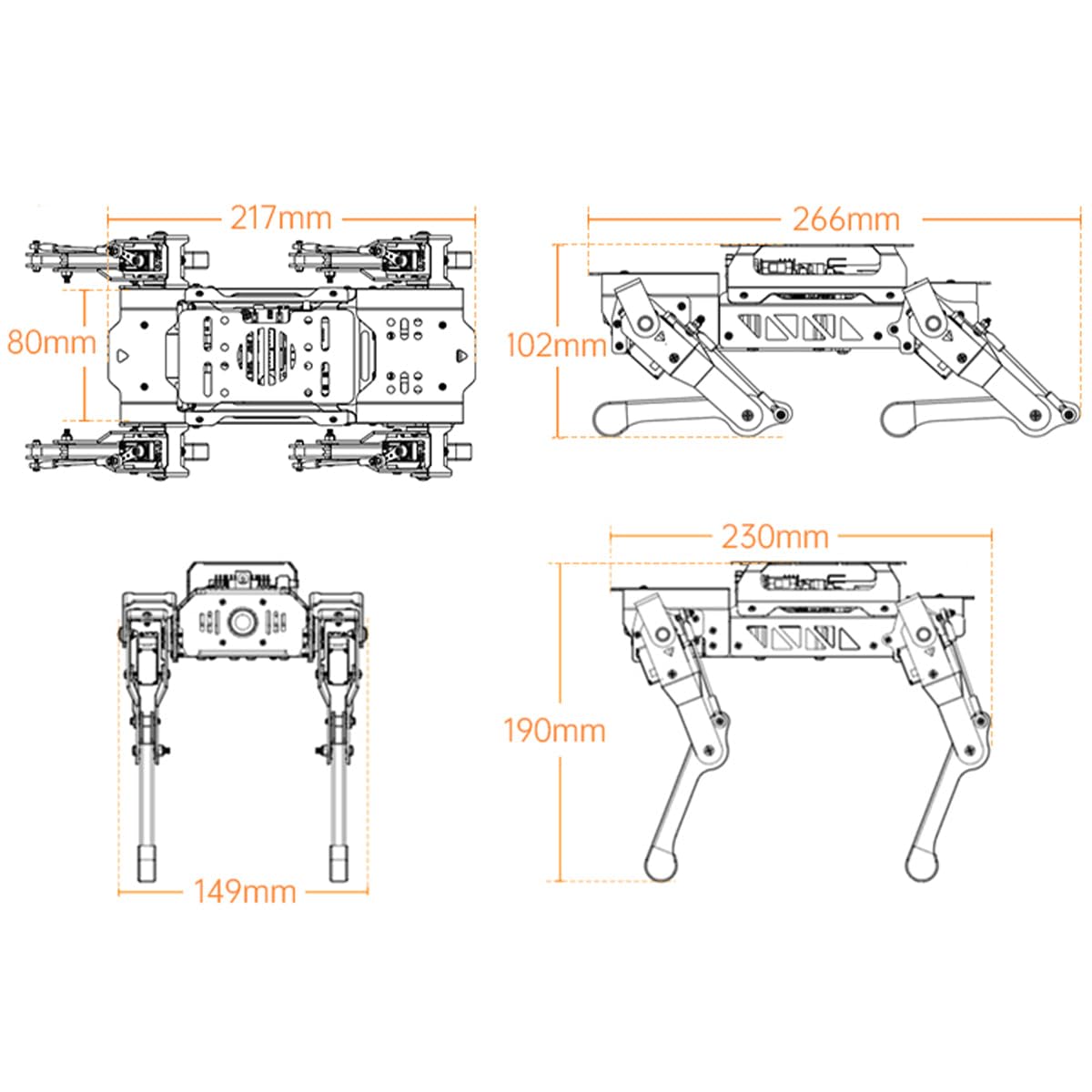 PuppyPi Robot Dog with ChatGPT Large AI Models AI Embodied Intelligence ROS Robotic Dog Vision Scene Voice Understanding SLAM Mapping Navigation Bionic Quadruped Robot, Standard Kit & RaspberryPi5 8GB