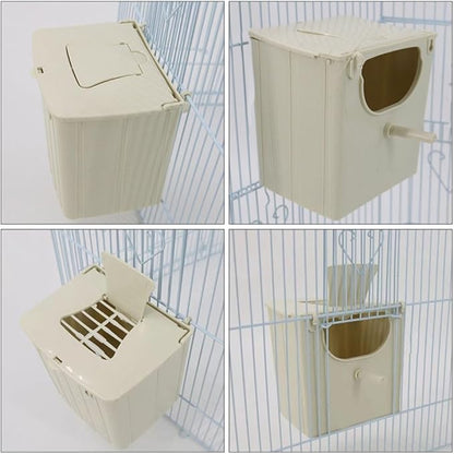 Alipis Bird Breeding Box 3-Pack Hanging Plastic Nesting Box for Parakeets Finches Indoor Outdoor Garden Bird Nesting House