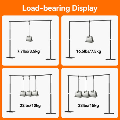 Qoolfoto Pipe and Drape Backdrop Stand Kit 10x10ft, Heavy Duty Back Drop Adjustable Stand with Carry Bag, Metal Background Frame for Parties Wedding Birthday Decoration Photography Photo Booth Video