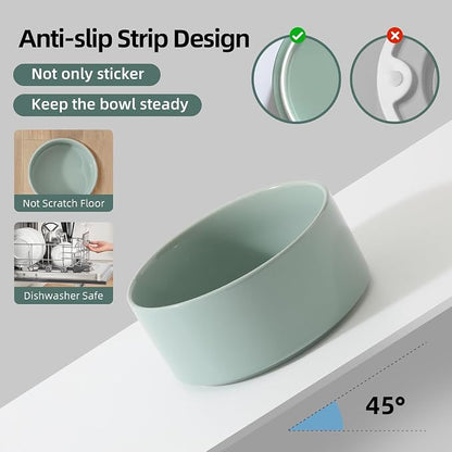 Havniva Raised Cat Bowls Water Bowl 6.1” Elevated Ceramic Cat Food and Water Bowl Whisker Friendly Pet Food Bowls for Indoor Cats, Wide Cat Water Dish Prevent Whisker Fatigue Non Slip Cat Feeder