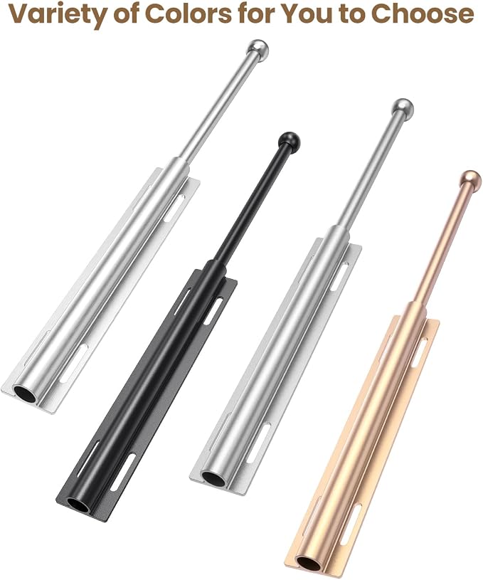 Supforce 16.5" Valet Rod for Closet Pull Out, Retractable Slide Out Valet Rod Closet Organization, Aluminum Valet Clothing Hanger Rods Perfect for Suits, Dresses & Freshly Pressed Clothes, Gold