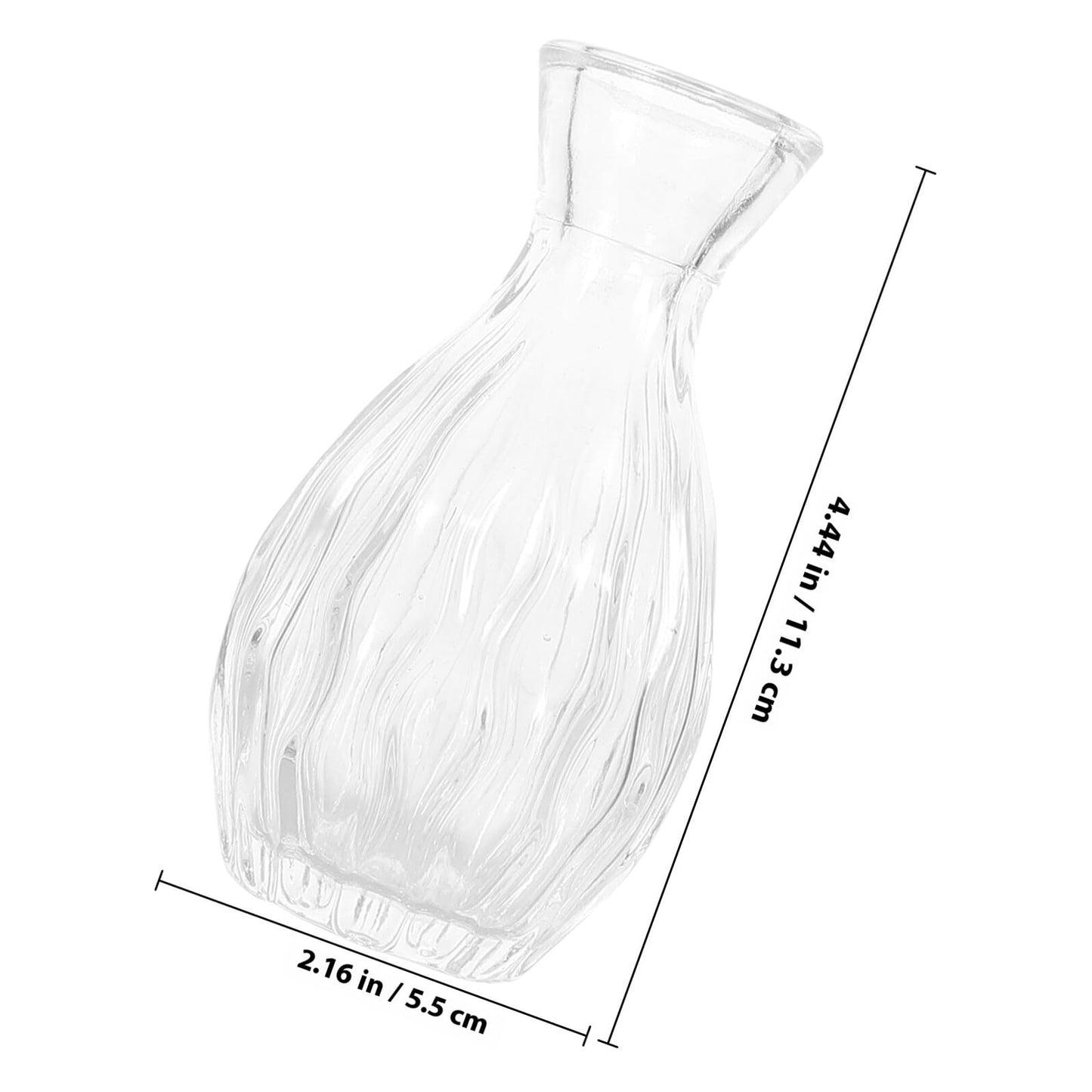 Zerodeko 4pcs Glass Hydroponic Flower Vases Small Desktop Indoor Glass Bud Vases for Home Decor and Terrarium Plant Arrangement