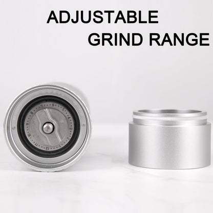 Homnoble Professional Grade Salt Mill, Heavy Duty Refillable Aluminum Manual Salt Mill with Adjustable Coarseness and Ceramic Blade