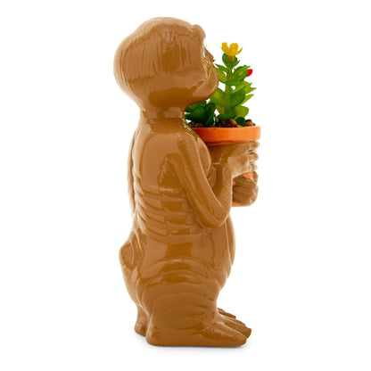 Silver Buffalo E.T. The Extra-Terrestrial 7-Inch Ceramic Planter with Artificial Succulent | | Cute Flower Pot, Faux Indoor Plants