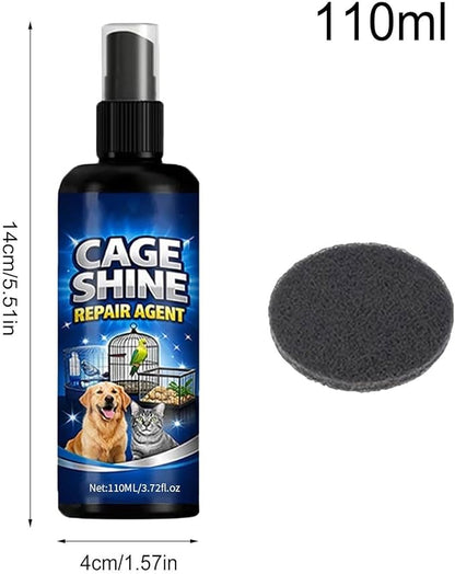 Bird Cage Cleaner Spray - 110ml Droppings Breakdown Solution, Professional Pet Odor Eliminator, Deep Cleaning Enzyme Formula, Safe Cage Cleaning for Keepers, Enthusiasts, and Breeding Season