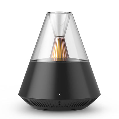 Essential Oil Diffuser, Modern Style Aromatherapy Aroma Diffusers with Candle Light, Fragrance Ultrasonic Cool Mist Humidifier, Remote Control, Auto Shut-Off, for Home Living Room Office