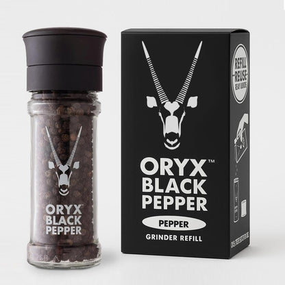 Oryx Desert Salt 2up Pepper combo - Pepper grinder (1.26 oz) + refill.