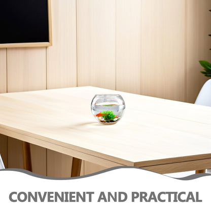 DOITOOL Round Glass Fish Bowl Vase Micro Landscape Container Moss Ecological Terrarium for Indoor Plant Decoration 5.90X5.90X4.72In Home Office Centerpiece