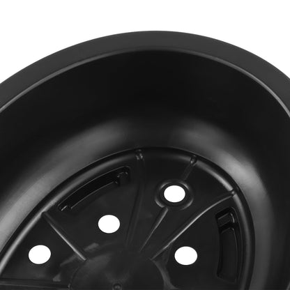 HOIGON 10PCS 12 Inches Plastic Oval Bonsai Training Pots, Black Large Oval Plastic Planter Pot with Drainage Hole, Shallow Plant Nursery Pot for Succulent
