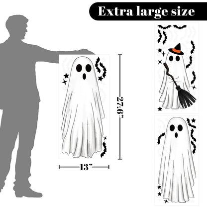 Large Halloween Window Clings Ghosts Silhouette for Glass Window Ghosts Window Stickers Decals Decorations