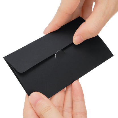 Hedume 150 Pcs Black Window Gift Card Envelopes, 3.9 x 2.4 Inch Gift Card Sleeves, Credit Size Business Invitation Cards Envelopes for Greeting Invitation, Christmas, Thanksgiving Gifts