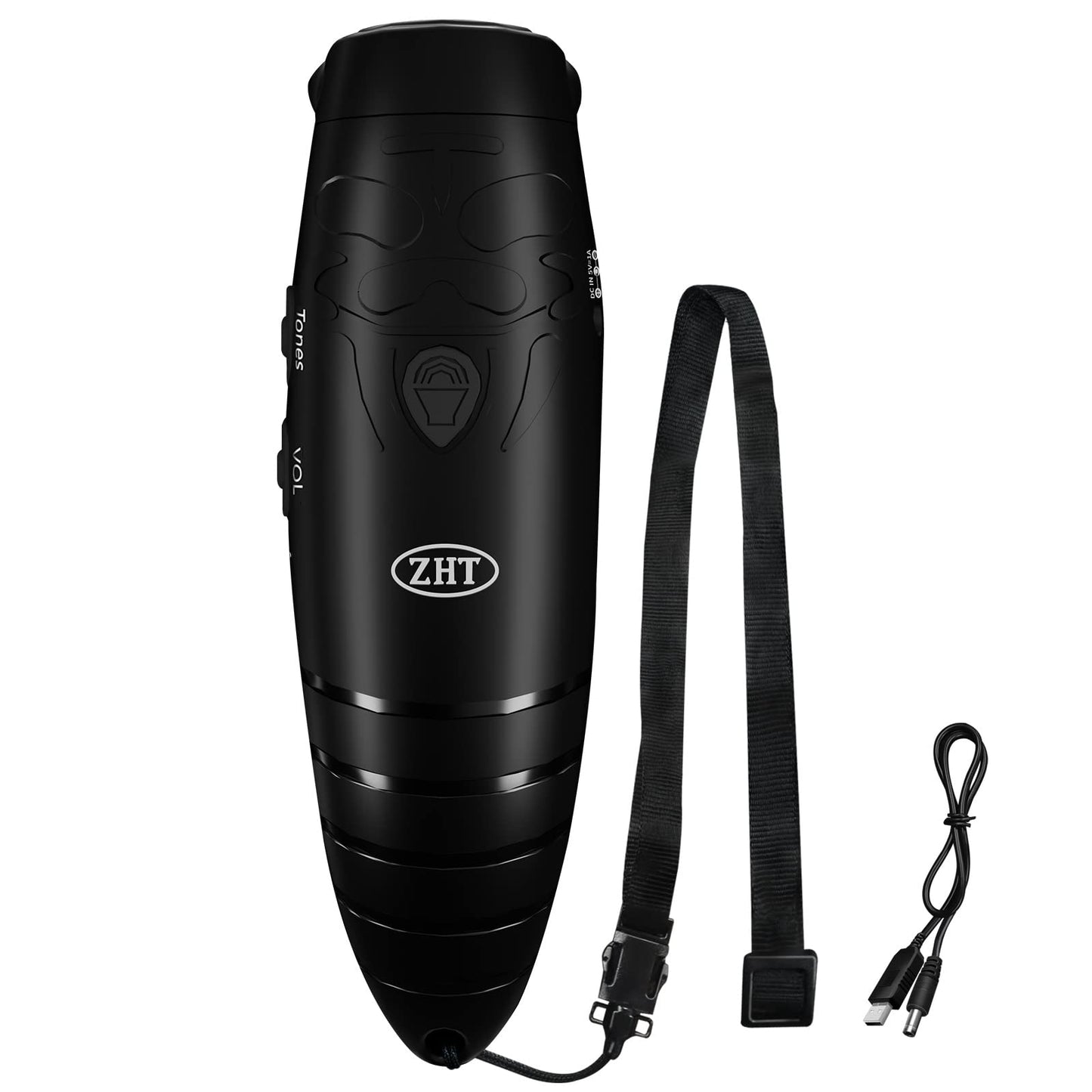 ZHT Rechargeable Electronic Whistle for Coaches Referee Teacher, Smart Light Controller 3-Tones 3 Voice Level, Hand Squeeze Whistle with Lanyard for Outdoor Sport Game Camping Pet Training
