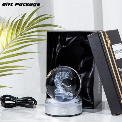 IFOLAINA Tiger Lovers Gifts for Men Women 3D Crystal Ball