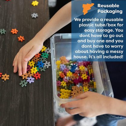 Incredibly Interconnectable Toys KADU Classic 1300 Piece Set - STEM/STEAM Building + Construction Toy, for Open + Imaginative Play