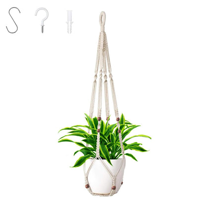 43 Inch Macrame Plant Hanger Large,Heavy Duty Indoor Hanging Plant Holder for Plants Pots Hangers for Live Plants,Outdoor Garden Home and Boho Wall Home Ceiling Decor,2 Set(Planter Pot Not Included)