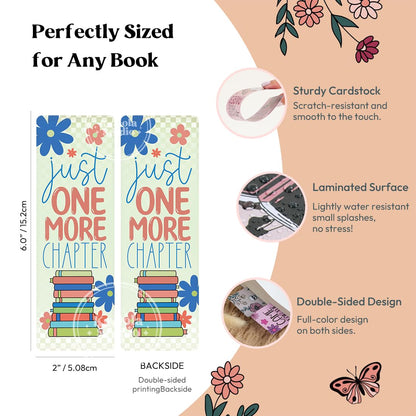 KACIOLA STUDIO 100PCS Bookmarks for Women, Booklovers Theme Paper Bookmarks Bulk 6" x 2" Cute Book Marks for Reading Book Lovers Students Schools Gifts (Booklovers)