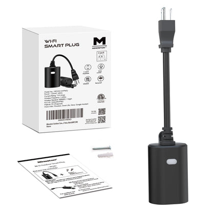 Minoston Outdoor Smart Plug, Matter Smart Plug, Smart Home Wi-Fi Outlet IP65 Waterproof, Compatible with Alexa, Apple Home, SmartThings, Google Home, Smart Life, IP65 Waterproof, 2.4Ghz, 2 Pack
