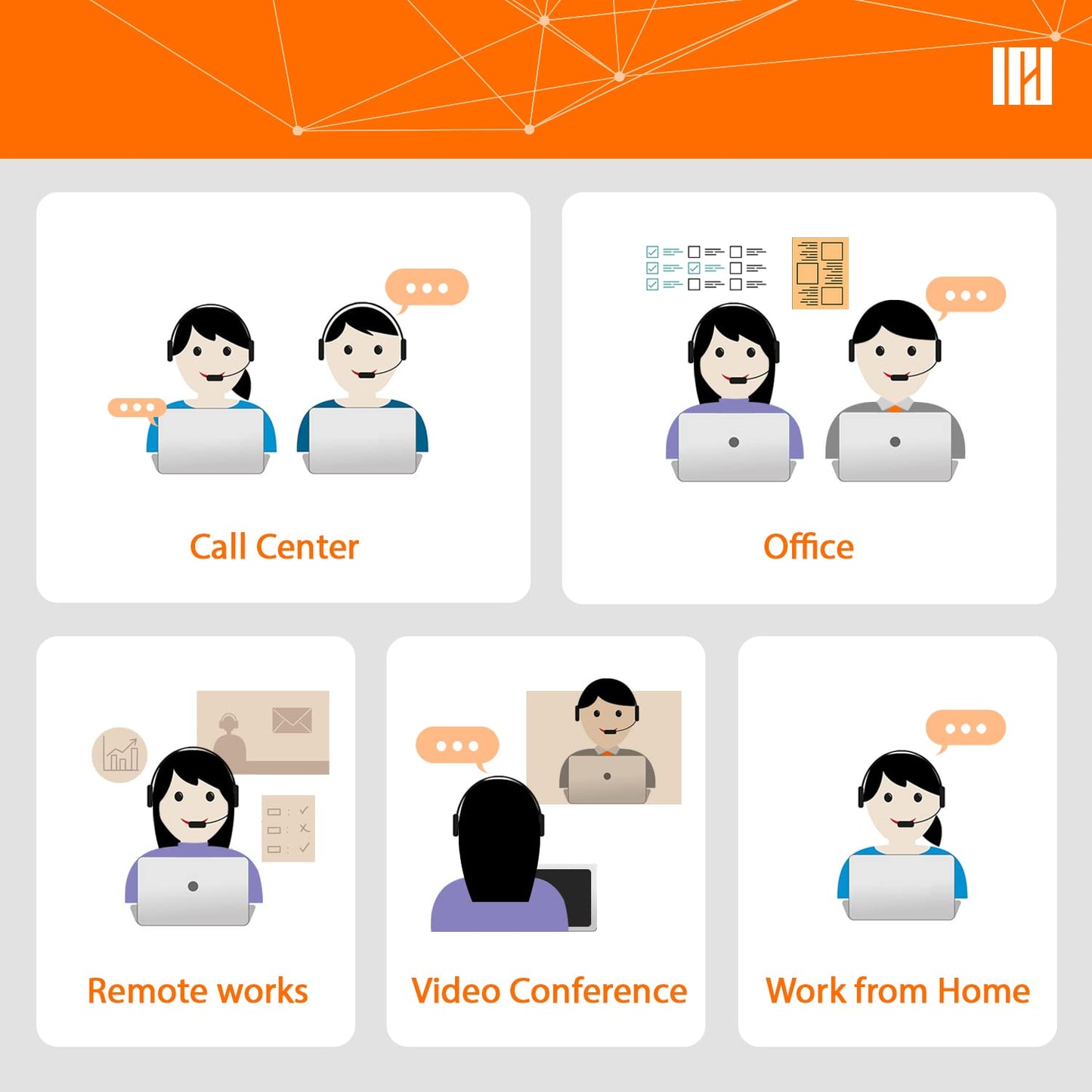 IPD IPH-250 Phone Headset with Noise Cancelling Microphone for Office and Call Center-Compatible with Avaya 1608 1616 9601 9608 9611 9611G 9620 9621 9630 9631 9640 9641 9650 9670 J139 J159 J169 J179