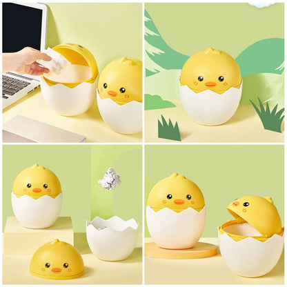 Gadpiparty Mini Desktop Trash Can with Lid: Cute Cartoon Small Waste Bin for Office, Kids Room, Dorm & Bedroom - Tiny Garbage Bin for Desk, Dresser & Tabletop