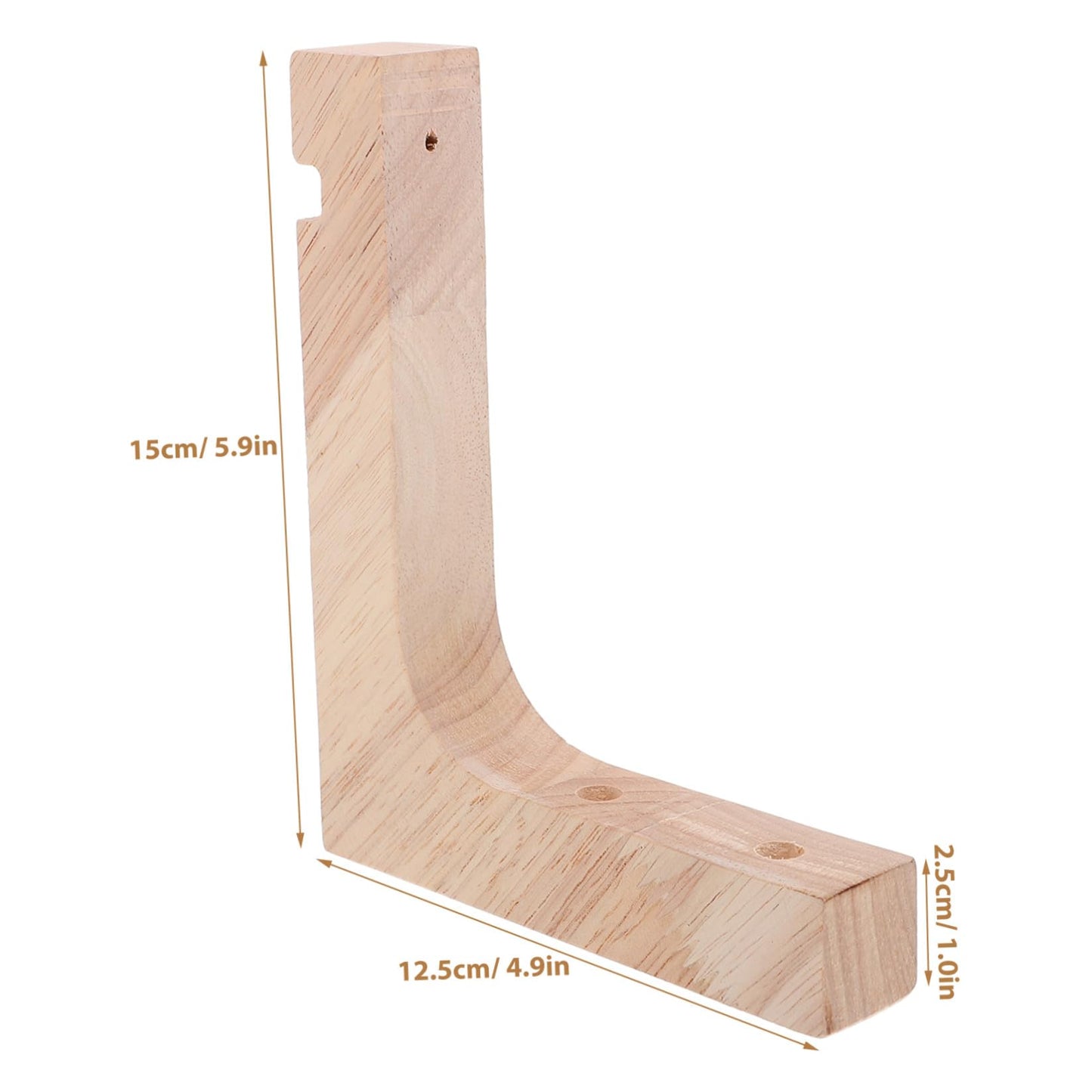 IMIKEYA Wooden Plant Hanging Hooks 2pcs Heavy-Duty Wall Plant Hanger Brackets for Indoor and Outdoor Use Natural Wood Color