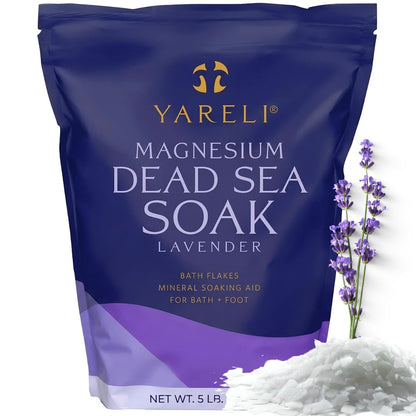 Yareli Magnesium Flakes Dead Sea Bath Soak, 5lb Lavender